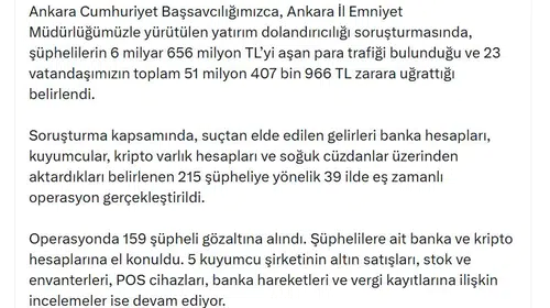 6,6 milyarlık vurguna büyük darbe: 39 ilde eş zamanlı operasyon