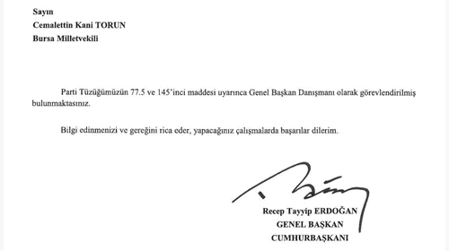 Cemalettin Kani Torun'a AK Parti'de kritik görev: Danışmanlık koltuğuna oturdu