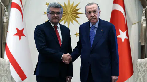 Külliye'de kritik temas: Erdoğan ve Erhürman bir araya geldi