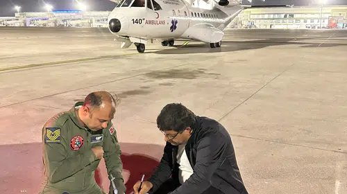 Gökyüzünde hayat kurtaran operasyon: Erzurum'dan Antalya'ya kritik nakil