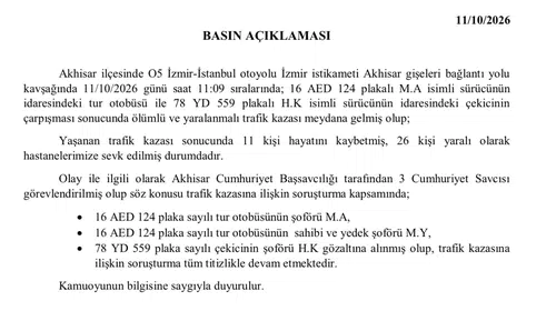 Manisa'daki feci kazada bilanço ağırlaştı: 11 can kaybı