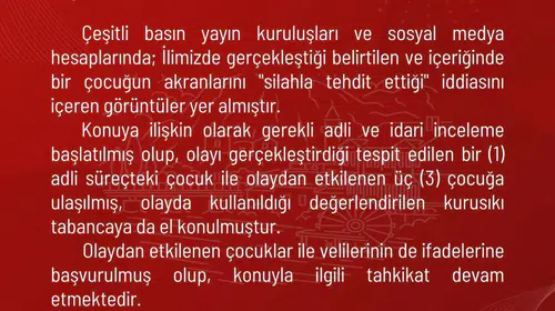 Amasya'da korkutan video: Akranlarını silahla tehdit edip sosyal medyada paylaştı