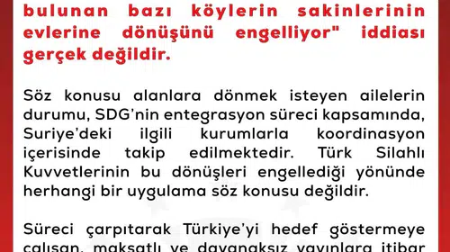 Dezenformasyonla Mücadele Merkezi'nden Resulayn iddialarına sert yanıt
