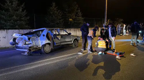 Kütahya'da gece yarısı dehşeti: Kontrolden çıkan araç takla attı