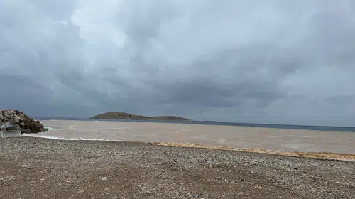 Datça'da şiddetli yağışın ardından Palamutbükü'nde şaşırtan görüntü