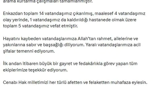 Maltepe'deki bina faciasında acı bilanço: Arama kurtarma çalışmaları sona erdi
