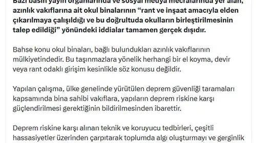 Dezenformasyonla Mücadele Merkezi'nden azınlık vakıfları iddialarına sert yanıt