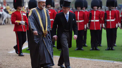 İngiltere'de tarihi buluşma: Umman Sultanı'na Windsor'da görkemli karşılama