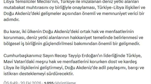 Libya'dan Doğu Akdeniz hamlesi: Türkiye ile mutabakat resmen onaylandı