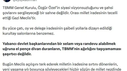 AK Parti'den Meclis'i terk eden muhalefete sert tepki: Siyasi vizyonsuzluk örneği