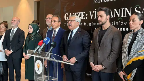 AK Parti Genel Merkezi'nde Gazze'nin acı tablosu gözler önüne serildi