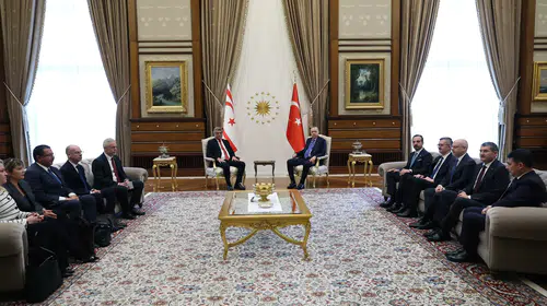 Ankara'da kritik zirve: Erdoğan ve Erhürman'dan Kıbrıs mesajı