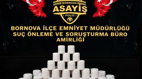 Bornova'da zehir tacirlerine darbe: Binlerce hap ele geçirildi