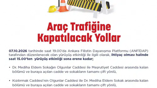 Başkentte ulaşım planlaması: Kritik güzergahlar trafiğe kapatılıyor