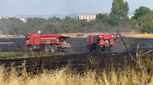 Kütahya'da anız yangını ekiplerin müdahalesiyle söndürüldü