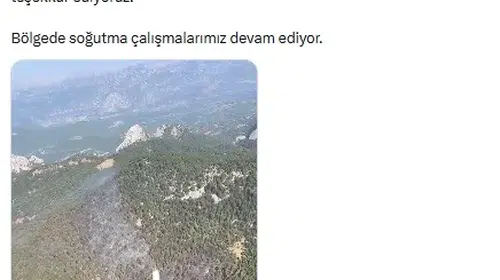 Manavgat'ta alevlerle 22 saatlik mücadele sona erdi: Soğutma çalışmaları sürüyor