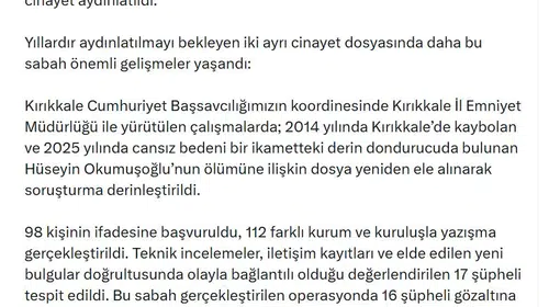 Faili meçhul dosyalarda sonuç: 4 ayda 35 cinayet aydınlatıldı