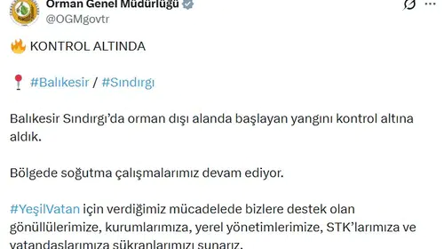 OGM: Sındırgı’daki yangında soğutma çalışmaları sürüyor