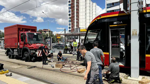 Kayseri'de tramvayın altında kalan kadın ağır yaralandı