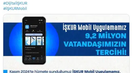 İŞKUR Mobil uygulaması 9,2 milyon kişiye ulaştı: İş arama ve başvuru süreçleri dijitale taşındı