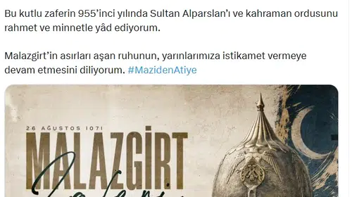 Emine Erdoğan'dan Malazgirt Zaferi'nin 955. yılına özel mesaj: 'Asırları aşan ruh' vurgusu