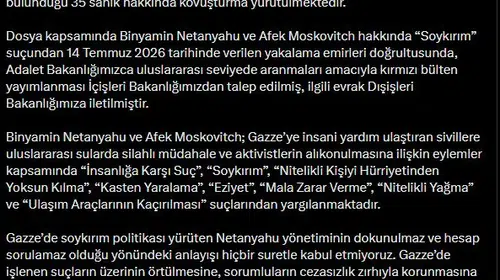 Netanyahu'nun kırmızı bülten dosyası Dışişleri'ne gönderildi: Süreç devam ediyor
