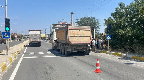 Keşan'da hafriyat kamyonunun çarptığı 85 yaşındaki yaya yaşamını yitirdi