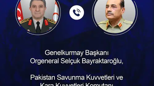 Bayraktaroğlu ile Pakistanlı Mareşal Munir telefonla görüştü