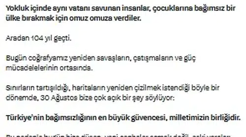 Kılıçdaroğlu'ndan 30 Ağustos vurgusu: 'Yeni cepheler değil, eski yaraları kapatalım'