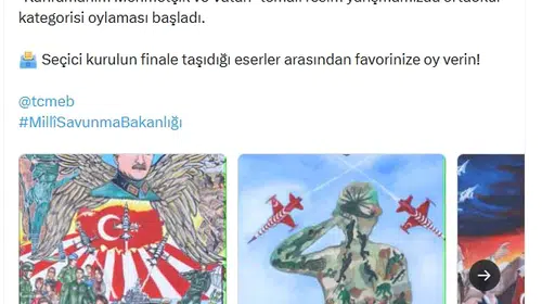 Mehmetçik temalı resim yarışmasında halk oylaması süreci başladı