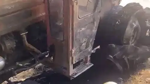 Eskipazar’da saman öğütülürken tarım makineleri küle döndü