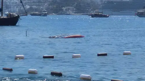Bodrum Bardakçı Koyu’nda yelkenli tekne battı