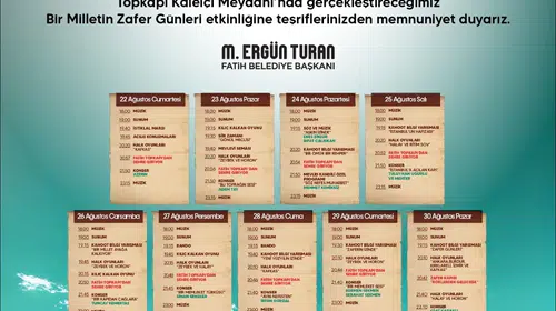 Fatih'te 9 gün sürecek zafer coşkusu: Tarihi canlandırmalar ve konserler