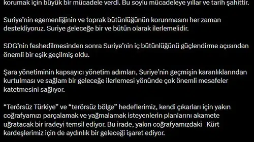 Çelik: Suriye'nin bütünlüğü için kapsayıcı adımlar kritik önemde