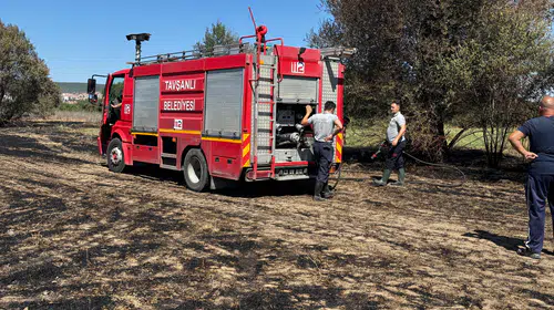 Moymul Ovası'nda yangın paniği: Belediye başkanı itfaiye aracıyla müdahaleye katıldı