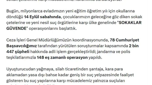 Adalet Bakanlığı'ndan suç örgütlerine büyük darbe: 78 ilde eş zamanlı operasyon