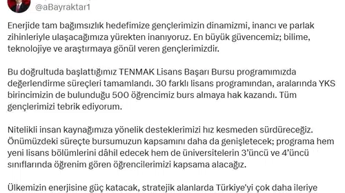 TENMAK'ın burs programında kazananlar belli oldu: YKS birincisi de listede