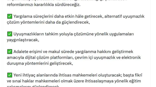 Adalet sisteminde yeni dönem: Bakan Gürlek'ten reform mesajı