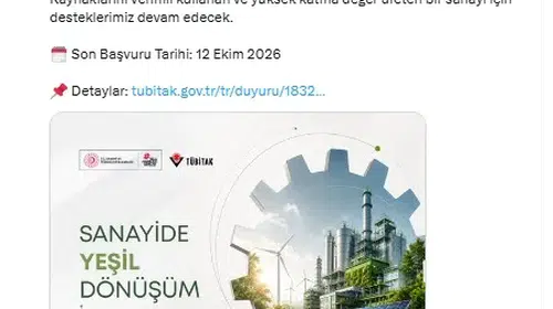 Sanayide yeşil devrim için yeni destek kapısı aralandı