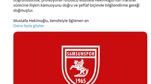 Samsunspor'dan Beşiktaş'a Mustafa Hekimoğlu tepkisi: Sözler tutulmadı, transfer engellendi