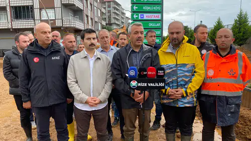 Rize'de metrekareye 190 kilogram yağış düştü: Vali Baydaş'tan sel bölgesine ziyaret
