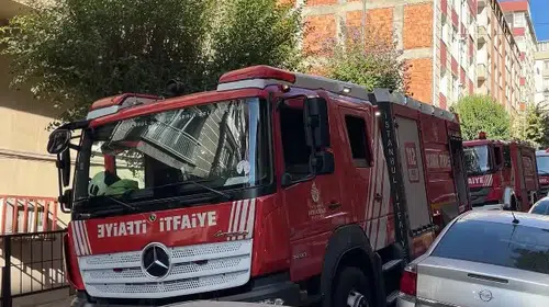 İstanbul'da kentsel dönüşüm binasında korkutan yangın
