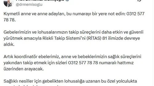 Anne ve bebek sağlığında yeni dönem: RİTAS ile 81 ilde kesintisiz takip