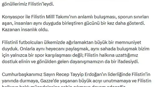 Konya'da yeşil sahalarda Filistin dayanışması: Sporun birleştirici gücü sahaya yansıdı