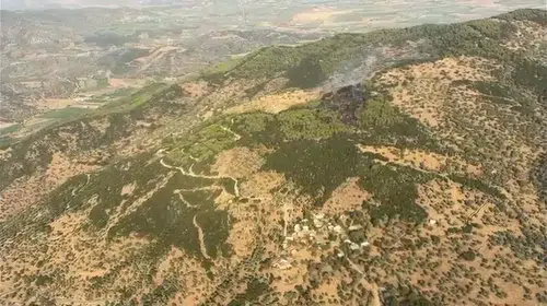 Çine'deki orman yangınına havadan ve karadan hızlı müdahale