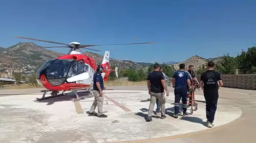 Mazgirt'te acil müdahale: Yaralı kadın helikopterle Malatya'ya taşındı