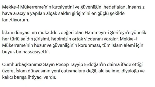 İletişim Başkanı Duran'dan Mekke'ye yönelik saldırı girişimine sert tepki