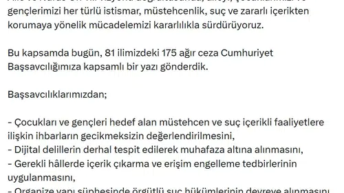 Adalet Bakanlığı'ndan dijital dünyada çocukları koruma seferberliği: 81 ile talimat gitti