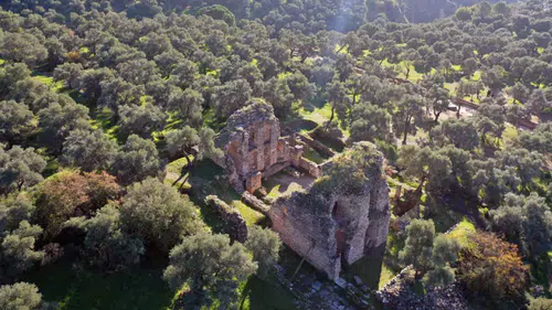 Aydın'da 1800 yıllık Nysa Antik Kenti'nde kütüphane merdiveni bulundu