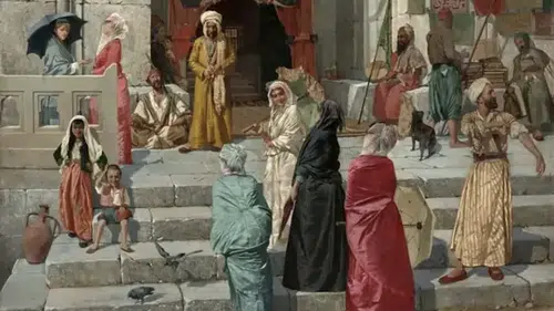 Türk resim sanatının zirvesi, Osman Hamdi Bey’in 'Cami Kapısında' eseri 131 yıl sonra Londra’da müzayedeye çıkıyor